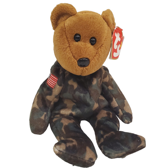 Vintage Ty Beanie Babies Hero Military Bear USO Vintage Military Support Bears - Picture 1 of 10